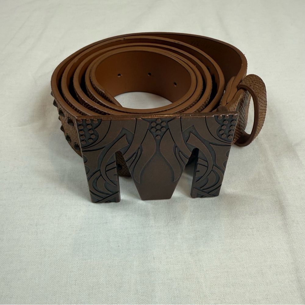 Millionair Size 46 Men's Brown Genuine Leather Belt